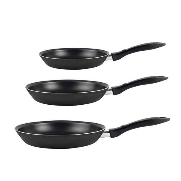 Tefal Black Frying Pan Set 3 Pieces Size (20 - 24 - 28)