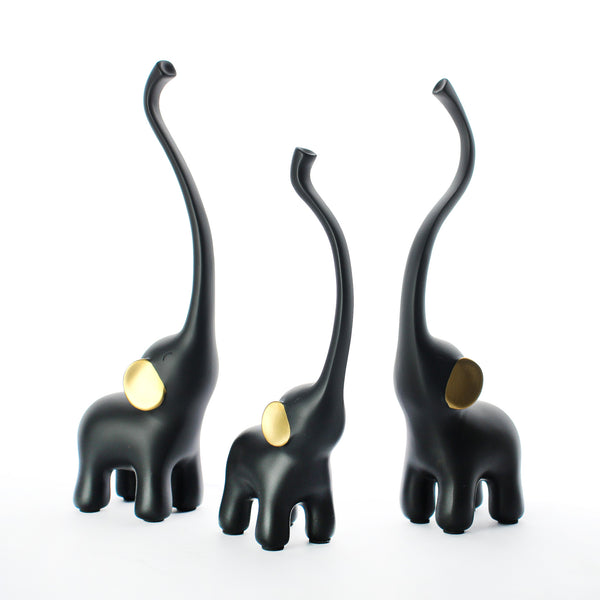 Modern Elephant Figurine Set