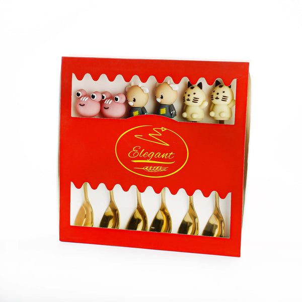 6 pcs-ملاعق قهوة/حلوى مبتكرة