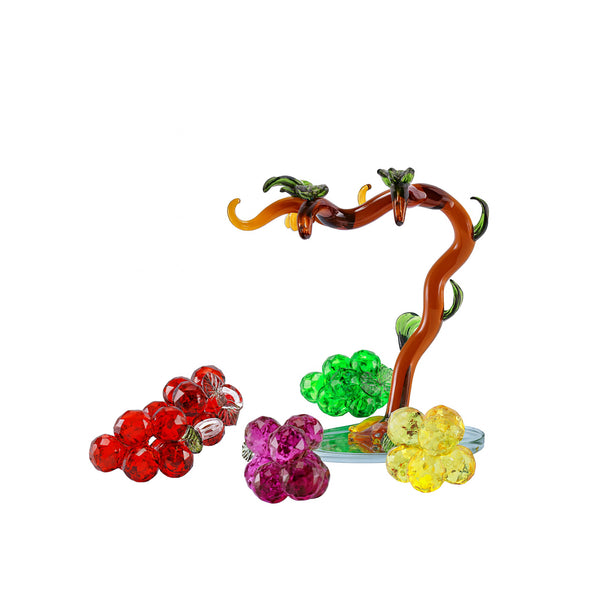 تمثال شجرة كريستالية بزخارف كروية ملونة