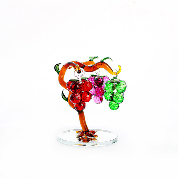 تمثال شجرة كريستالية بزخارف كروية ملونة