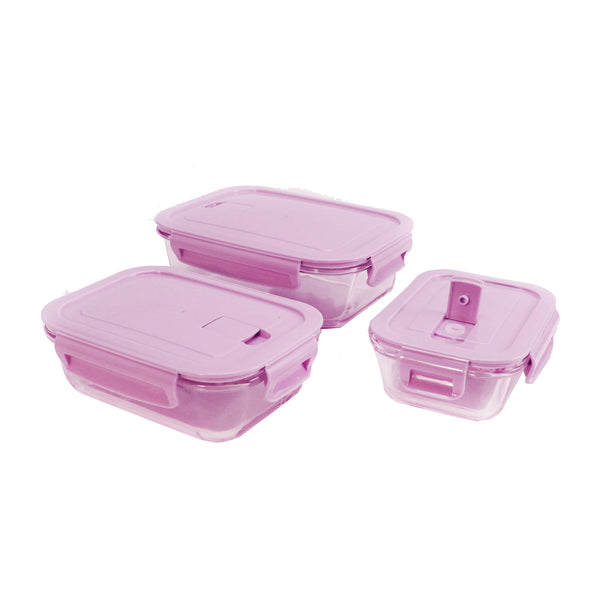 Rectangular refrigerator container set, 3 pieces