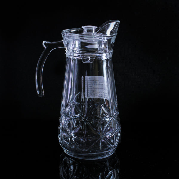 1.7 liter glass jar with plastic lid