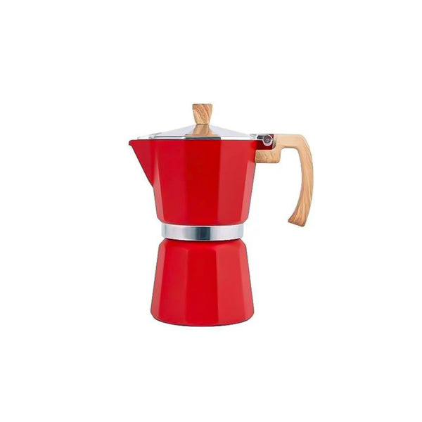 Espresso pot with wooden handle, enough for 3 cups