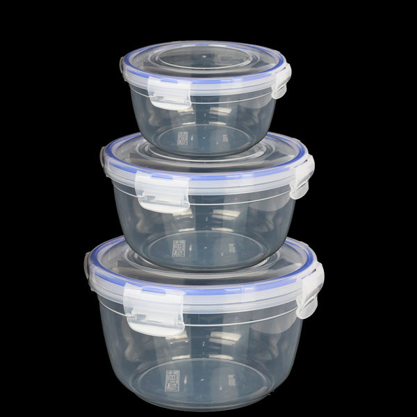 3-piece refrigerator container set, capacity 625 ml - 1200 ml - 2100 ml