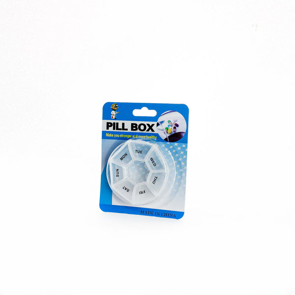 صندوق منظم حبوب دائري للأدوية لمدة 7 أيام