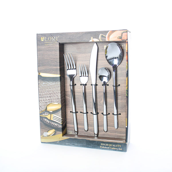 طقم أدوات مائدة مصقولة عالية الجودة 30 قطع من ALOMI