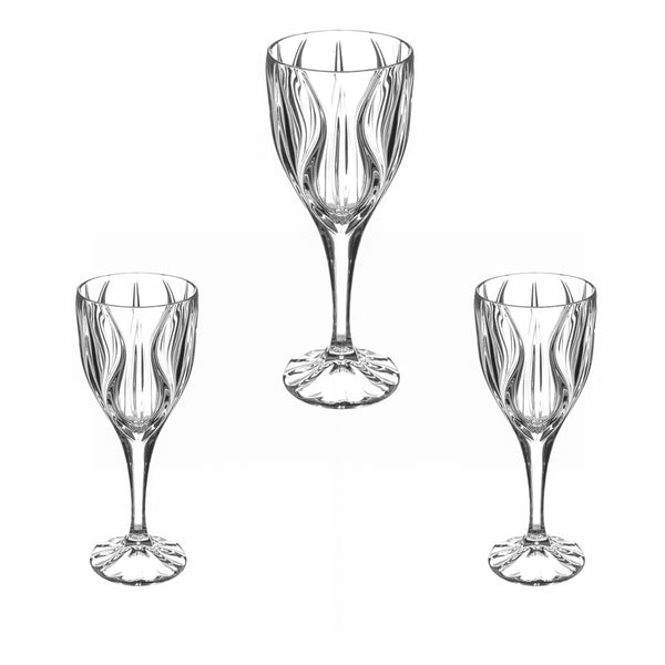 كؤوس زجاجية مضلعة على طراز قديم/كؤوس (طقم من 3)