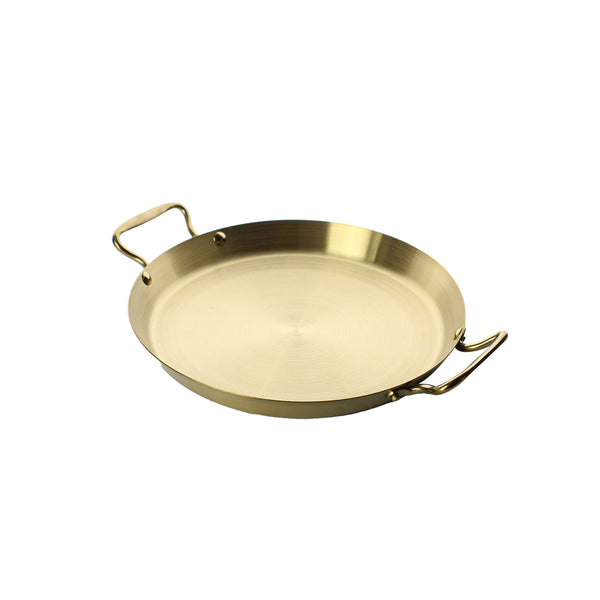 Round serving tray with handles