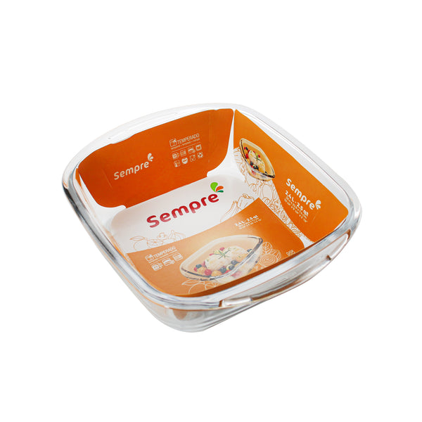 Sempre Square Glass Bread and Serving Plate