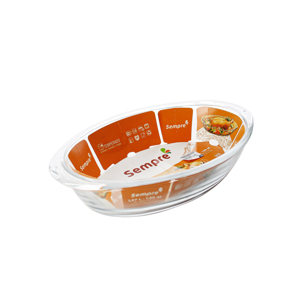 Sempre Oval Glass Bread Dish (1.5 liters)