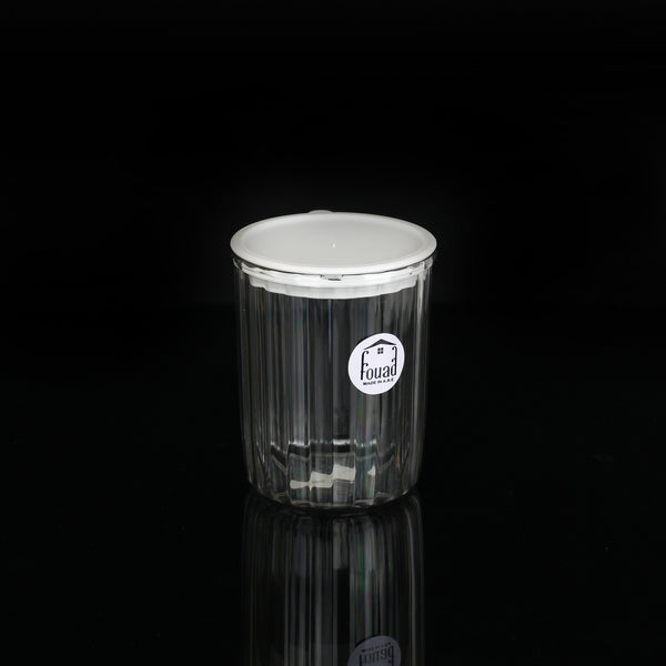 White lid storage jar 10.5*10.5*13