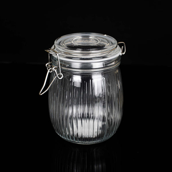 Glass jar with airtight lid 750ml