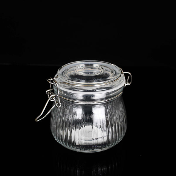 Glass jar with airtight lid 500ml