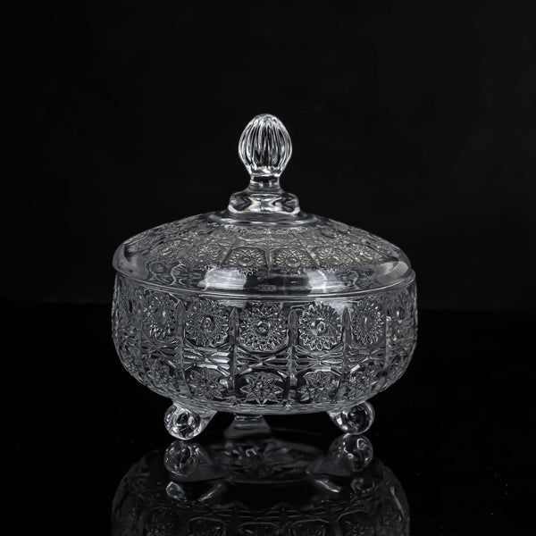 Crystal bonbonniere with lid