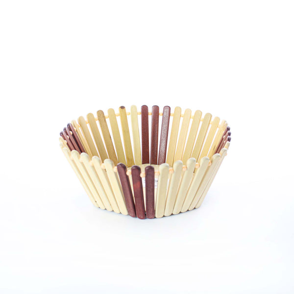 Wooden Slat Bread Basket / Bowl