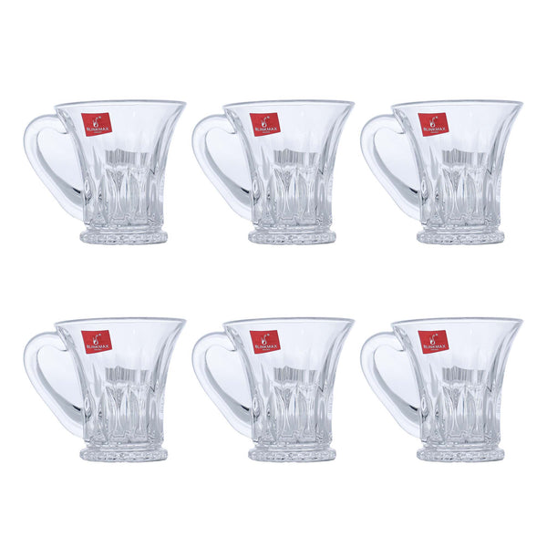 Blinkmax Geometric Pattern Tea Cups / Mugs - Set of 6 - 190 ML