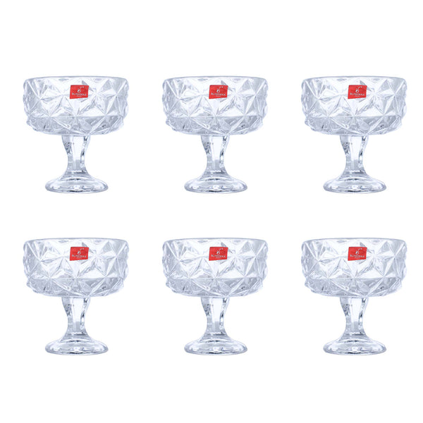 Blinkmax Pedestal Dessert Bowls / Ice Cream Cups - Set of 6