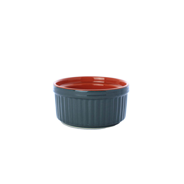 Danny Home Ceramic Ramekin Dish with Ribbed Exterior - Oven Fresh 9.5*9.5*5 cm