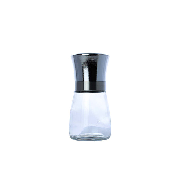 Modern Glass Cinnamon, Cocoa Shaker with Stainless Steel Top