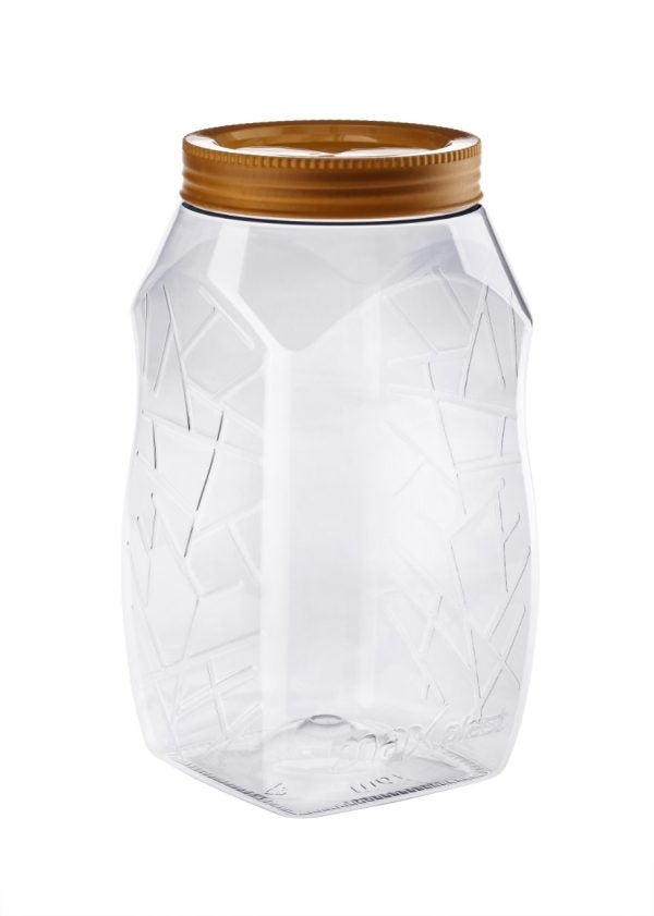 max plast glossy jar with sturdy lid