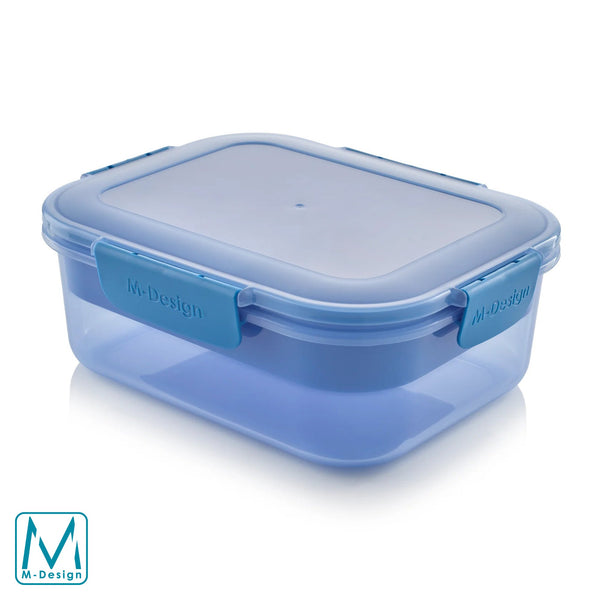 Lunch box with a capacity of 2.1 liters, divided