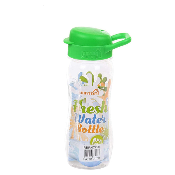 500ml transparent plastic water bottle with lid