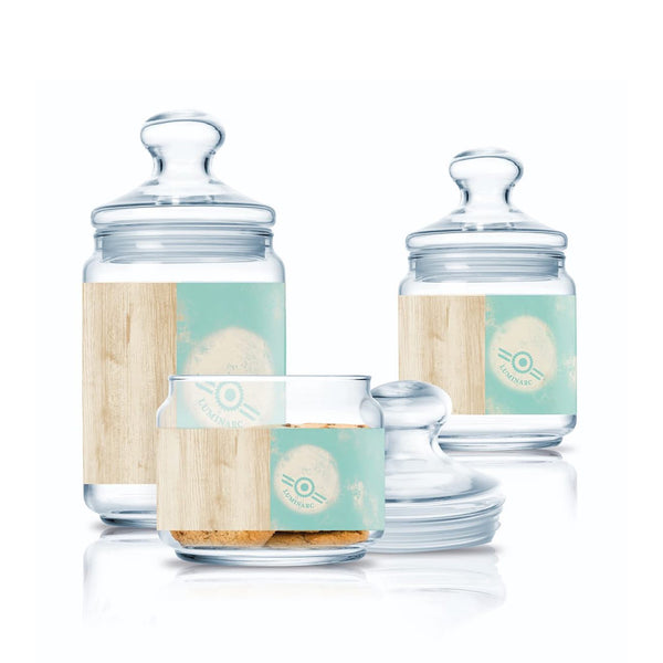 3-Piece Green Wooden Sugar Set