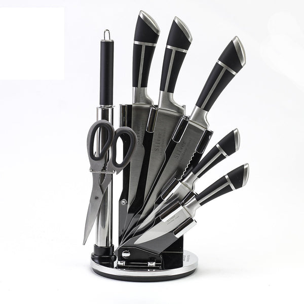 8-Piece Kitchen Knife Set with Black Handle