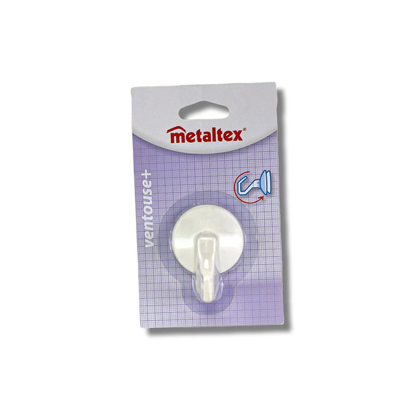 علاقة 4.5 سم بلاستك أبيض metaltex ventouse+